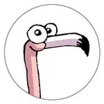 Illustration représentant _Z_, sous la forme d'un flamand rose